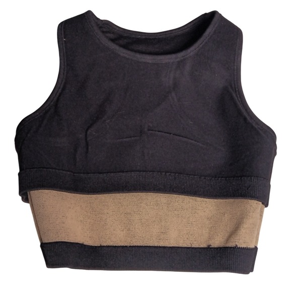 Spiritual Gangster Black Ribbed Racerback Crop Tank Top XS S Yoga Athletic - Picture 7 of 7